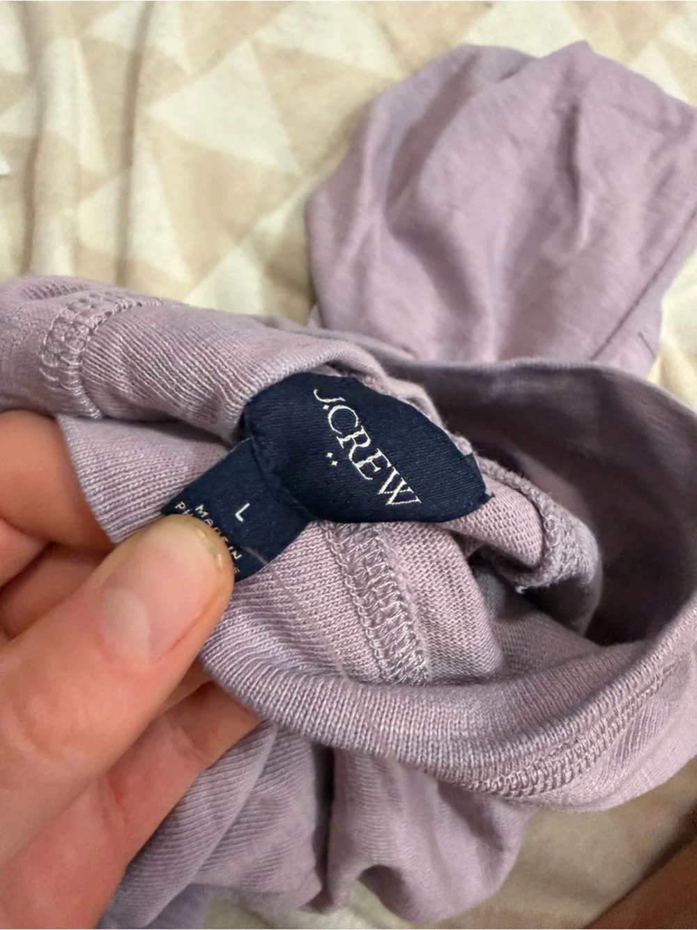 J crew antique lavender Slub cotton hoodie